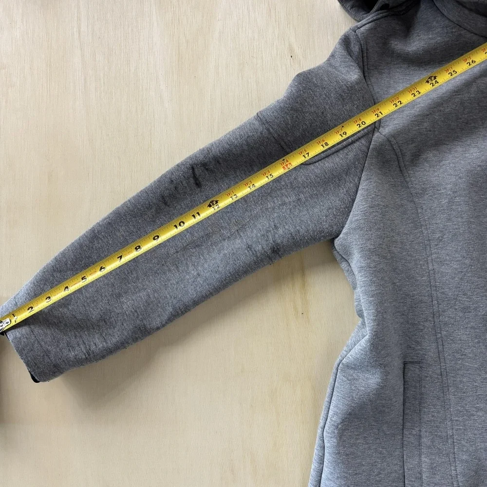 Calvin Klein Jacket Womens 1X Gray Hooded Softshell Full Zip Pockets‎ Stretch